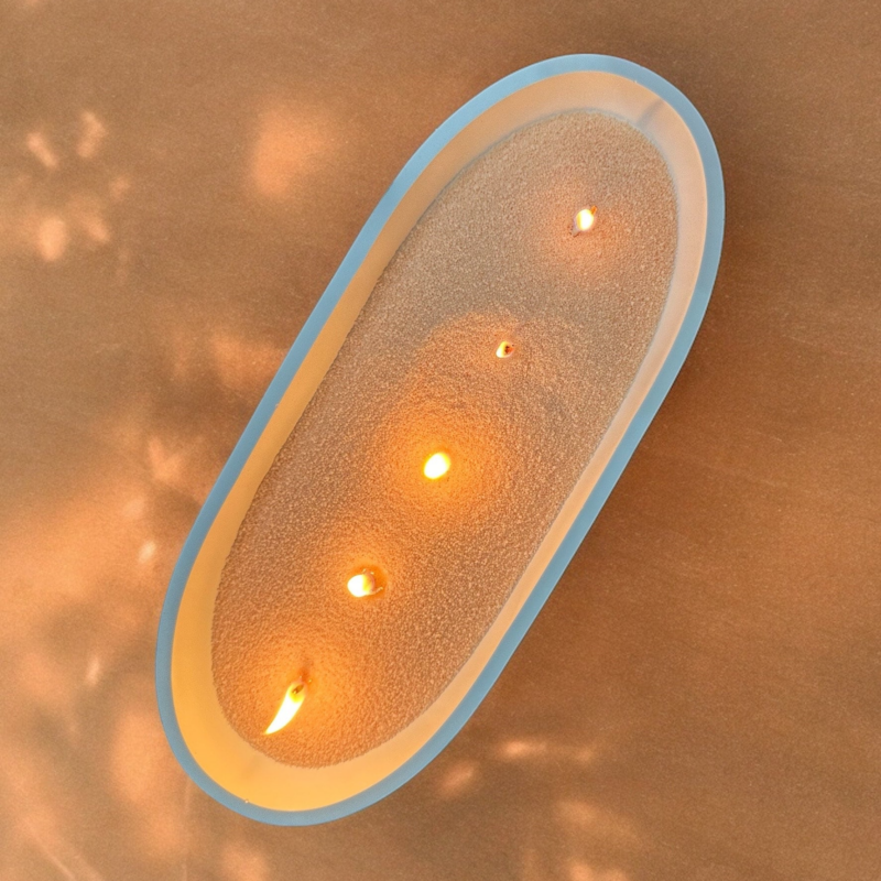 Boat Shaped Bowl Candle Sand