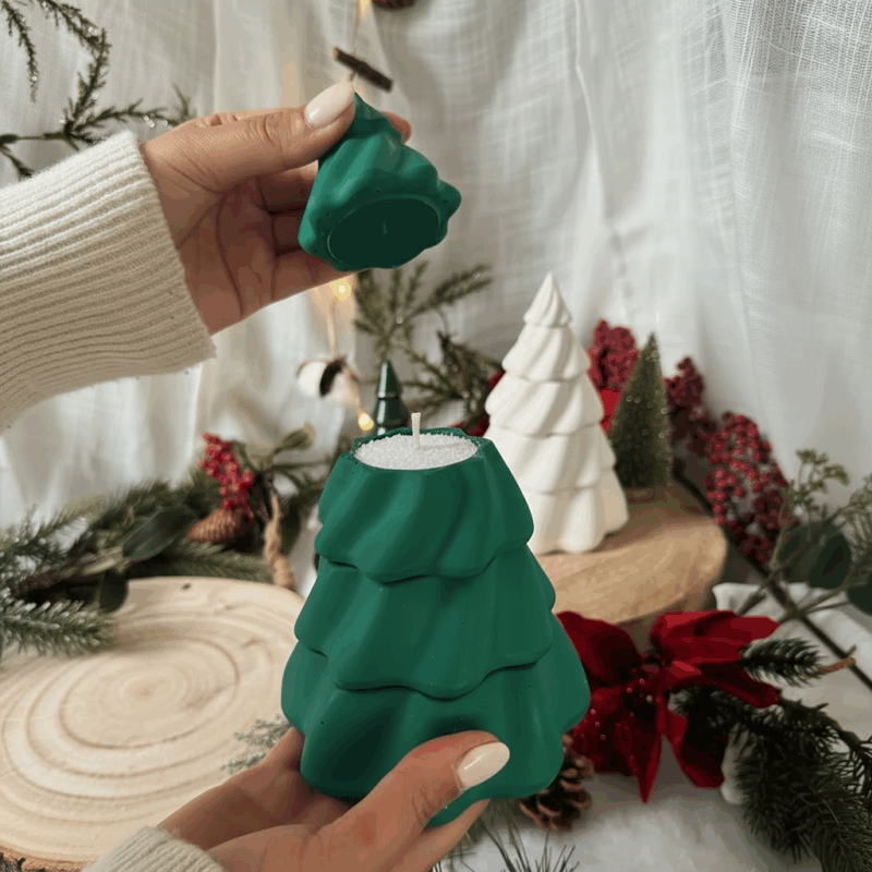 Christmas Tree Candle Sand